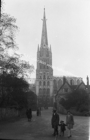 TOWER & SPIRE FROM S. SHOWING DEAN'S HOUSE ON RIGHT